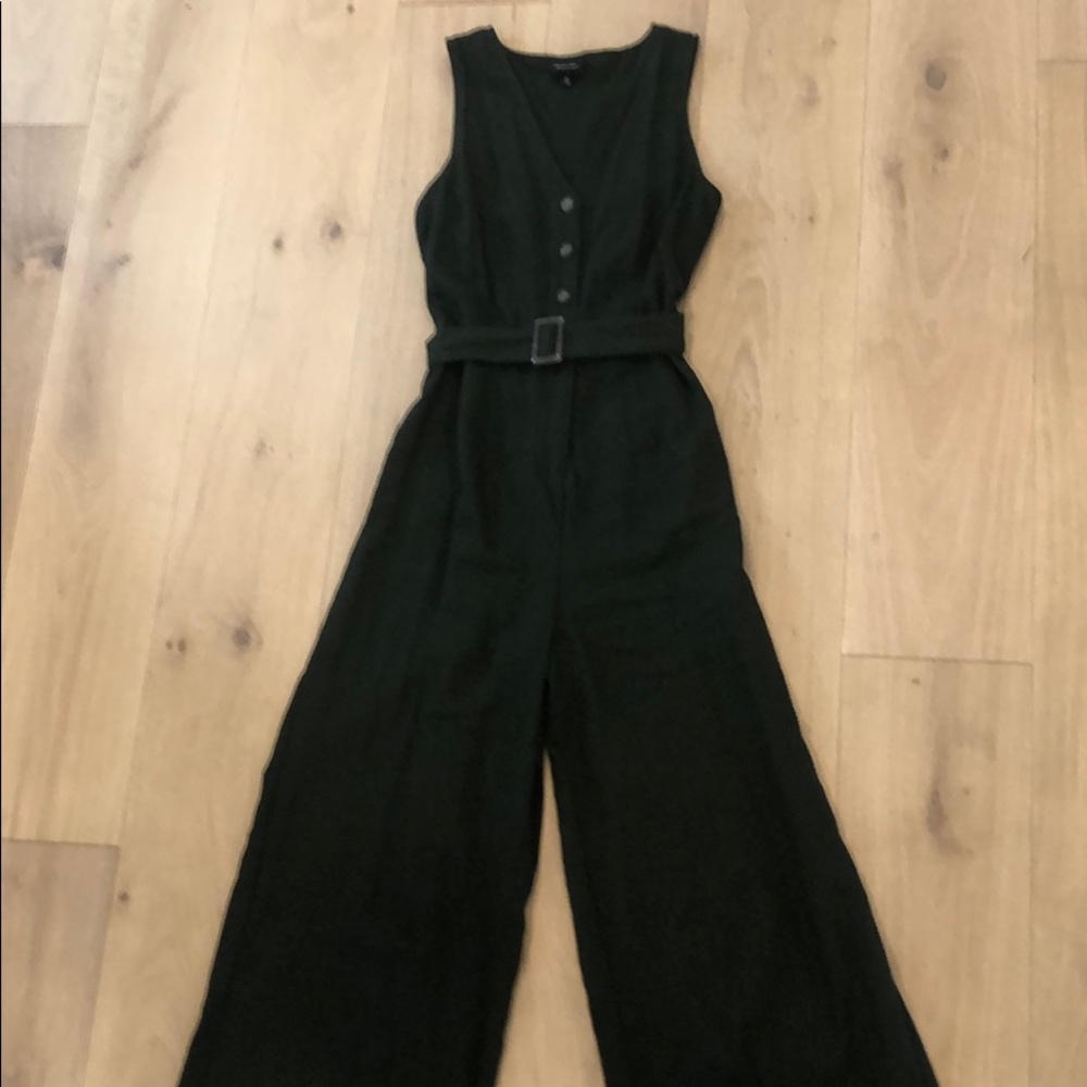 Who What Wear belted wide leg romper.